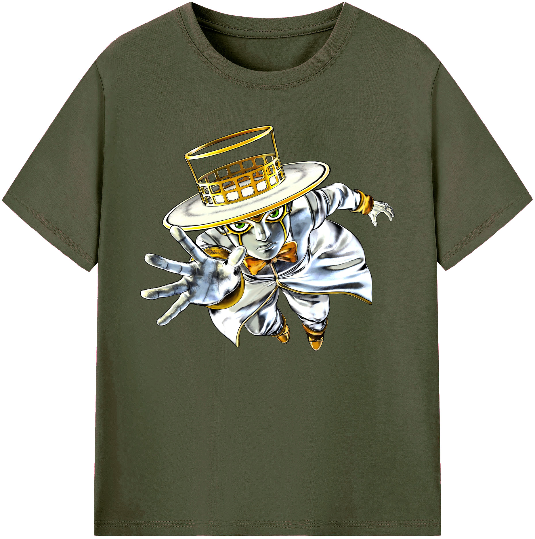 （画像用） ジョジョの奇妙な冒険 岸辺 露伴（きしべ ろはん） JoJo's Bizarre Adventure Rohan Kishibe 綿100％ メンズ半袖Tシャツ｜肌触りやわらか＆通気性
